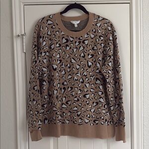 Leopard Print Tan Sweater